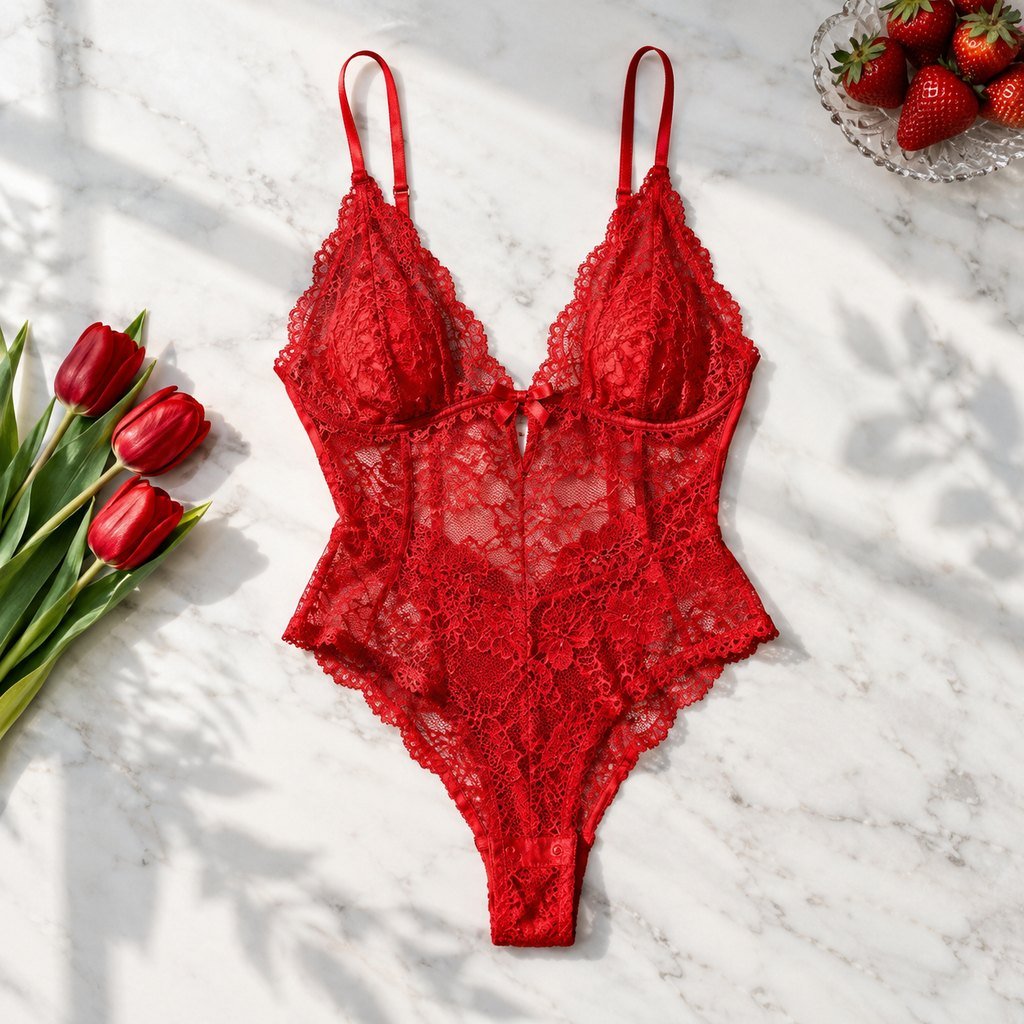 Body de Encaje Rojo Pasión